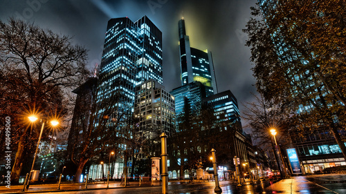 Frankfurt in der Nacht (Cyberpunk) photo