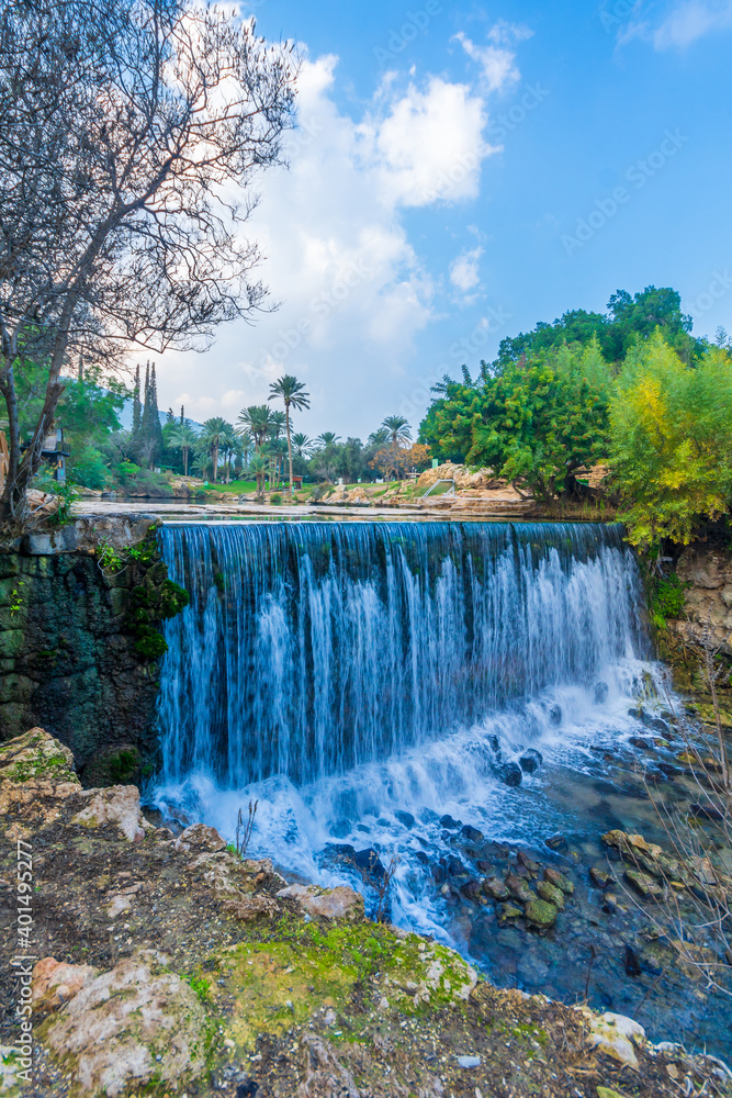 Waterfall in Gan HaShlosha National Park Waterfall in Gan HaShlosha National Park