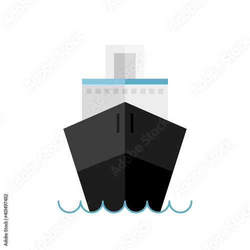ship cruise flat style icon