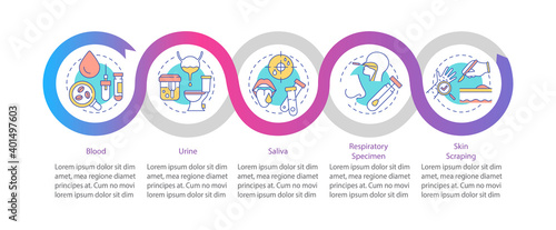 Lab specimens vector infographic template