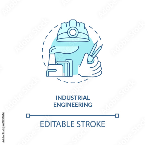 Industrial engineering turquoise concept icon