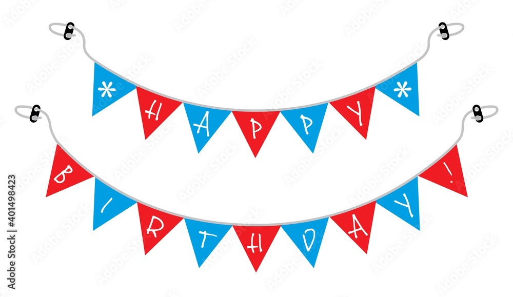 お誕生日のハッピーバースデーのパーティーフラッグ お誕生日のハッピーバースデーのパーティーフラッグ