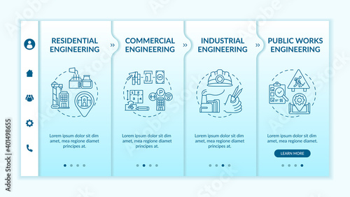 Civil engineering onboarding vector template