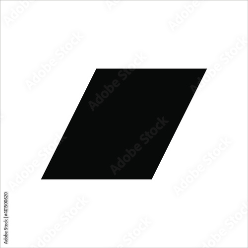 parallelogram shape illustration vector graphic. basic shape perfect for preschool learning for children and good for mathematics