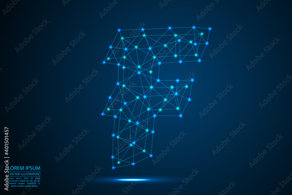 English letters abstract font consists 3d of triangles, lines, dots and connections. On a dark blue background cosmic universe stars, meteorites, galaxies. Vector illustration EPS 10. English letters abstract font consists 3d of triangles, lines, dots and connections. On a dark blue background cosmic universe stars, meteorites, galaxies. Vector illustration EPS 10.