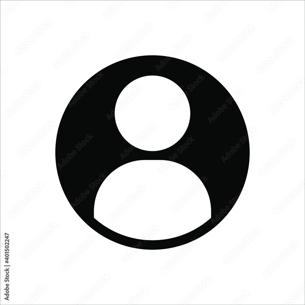 Illustration of human icon vector. User avatar symbol icon modern design color editable on white background Illustration of human icon vector. User avatar symbol icon modern design color editable on white background