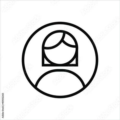 Illustration of human icon vector. User avatar symbol icon modern design color editable on white background