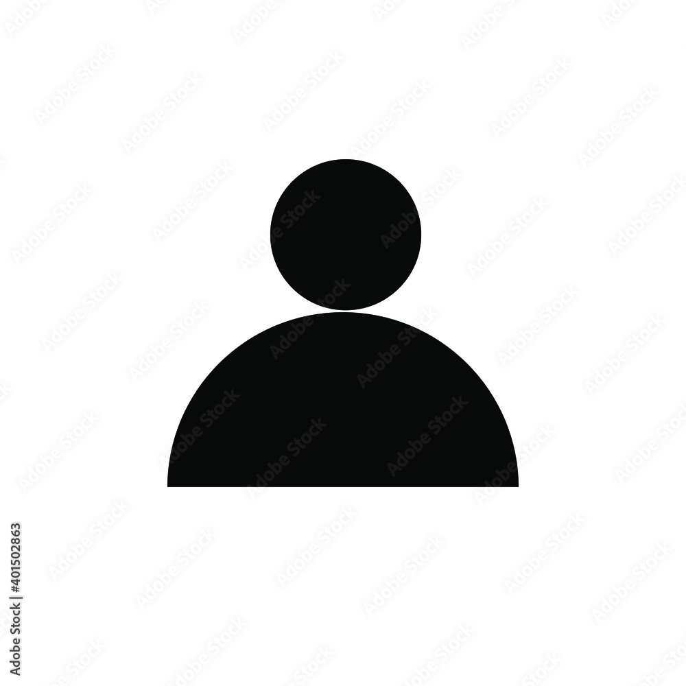 Illustration of human icon vector. User avatar symbol icon modern design color editable on white background Illustration of human icon vector. User avatar symbol icon modern design color editable on white background