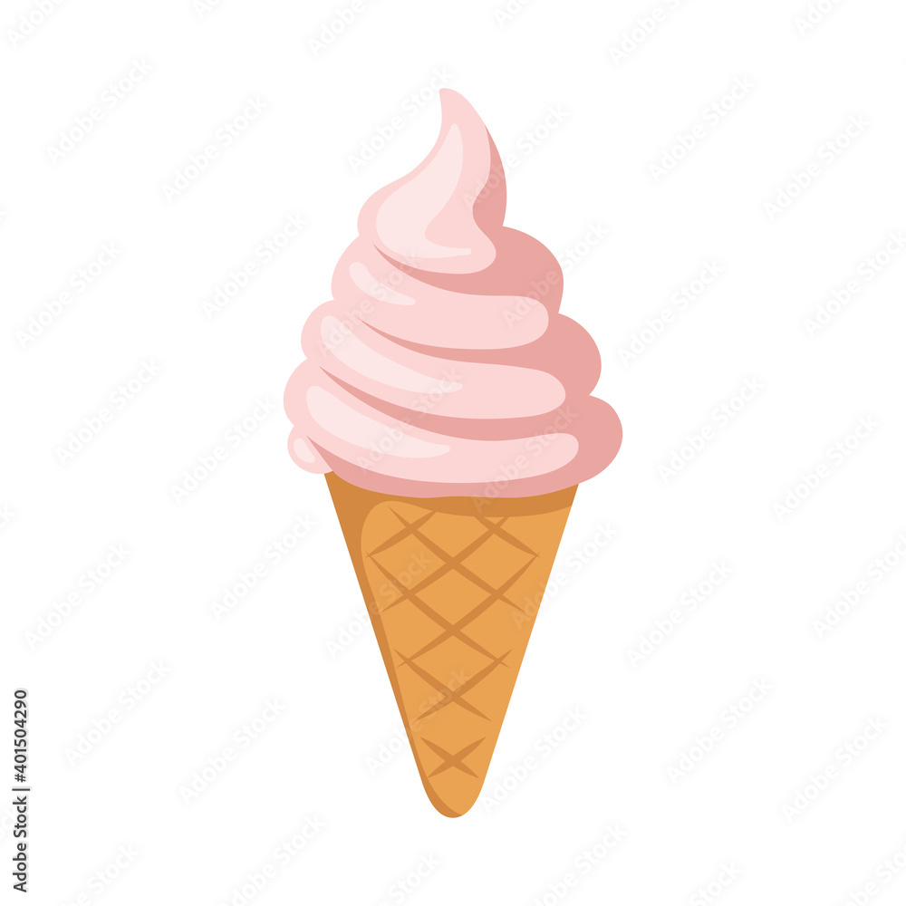 delicious ice cream isolated icon
