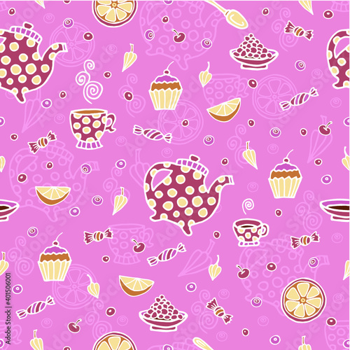 Tea Time Hand Drawn Doodle