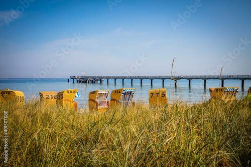 Fototapeta Naklejka Na Ścianę i Meble -  Schoenberg beach at the Baltic Sea coast in Schleswig-Holstein, Germany