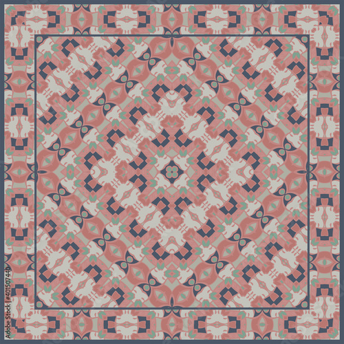Trendy bright color seamless pattern in gray pink brown for decoration, tiles, textiles, neckerchief, pillows. Horizontal pattern. Ribbons.