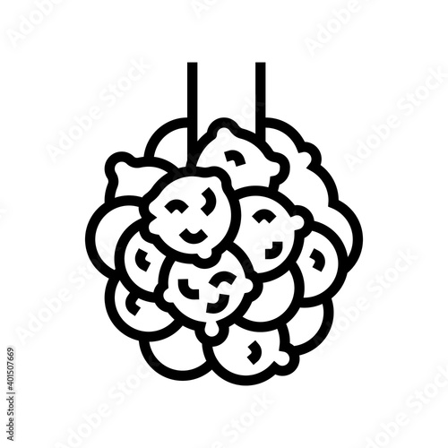 bronchiectasis lungs disease line icon vector. bronchiectasis lungs disease sign. isolated contour symbol black illustration