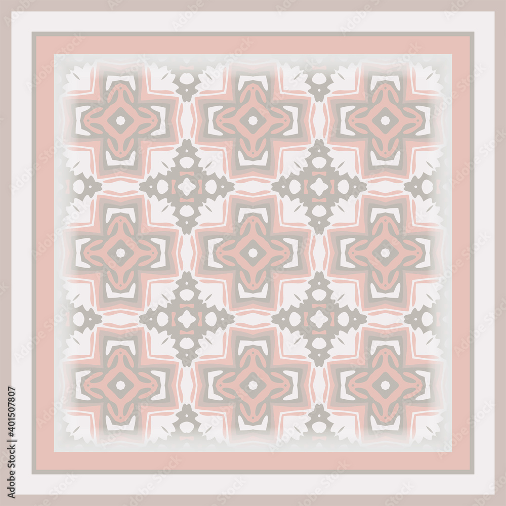 Trendy color seamless pattern in white gray pink for decoration, paper wallpaper, tiles, textiles, neckerchief, pillows. Home decor, interior design. Frame. Trendy color seamless pattern in white gray pink for decoration, paper wallpaper, tiles, textiles, neckerchief, pillows. Home decor, interior design. Frame.