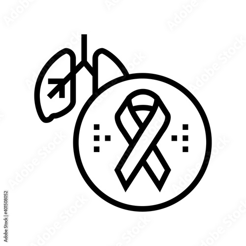 deterioration of lung function in hiv infected patients line icon vector. deterioration of lung function in hiv infected patients sign. isolated contour symbol black illustration