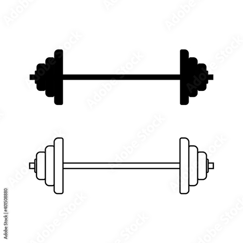 gym heavy weight lift barbel vector
