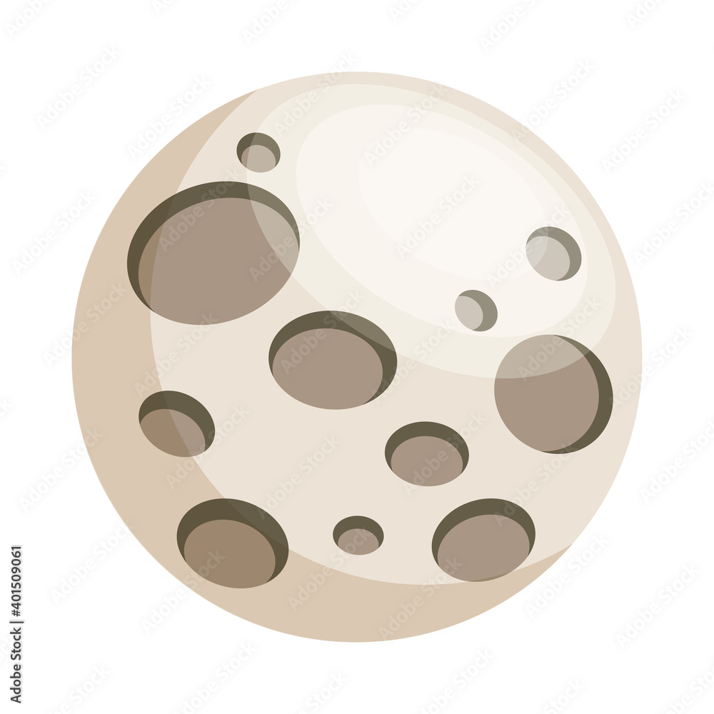 full moon isolated style icon