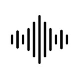 Sound audio wave vector icon. sound line art vector icon