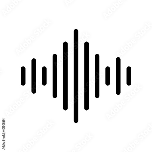Sound audio wave vector icon. sound line art vector icon