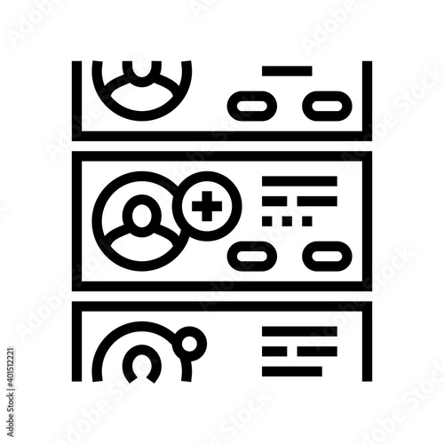 list of prospective friends line icon vector. list of prospective friends sign. isolated contour symbol black illustration