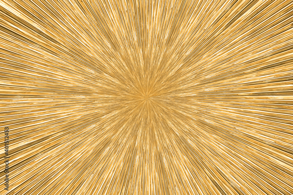 Obraz premium Golden mother of pearl nacre material in starburst pattern