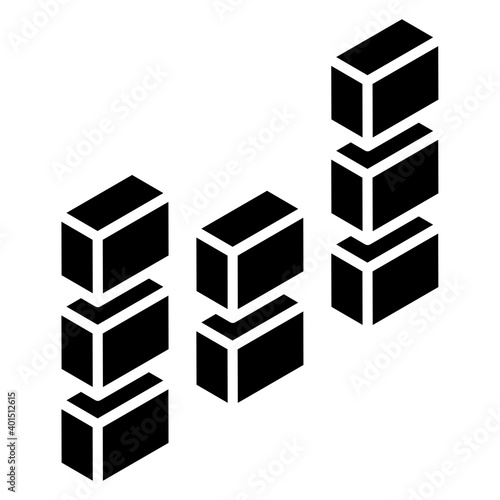 
Music daw interface, glyph isometric icon of volume equalizer
