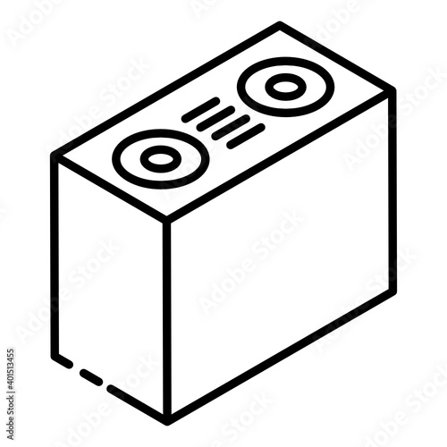 
Disc jockey playstation, glyph isometric icon of disc mixer 
