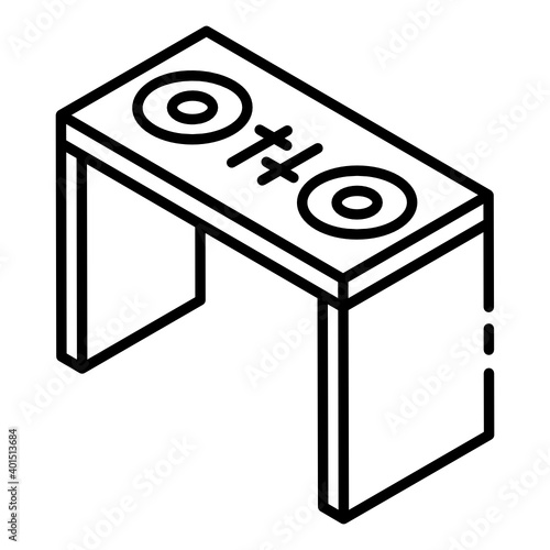 
Disc jockey playstation, glyph isometric icon disc mixer 
