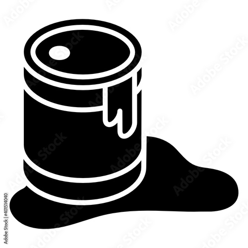 
An icon design of oil spill, editable vector 
