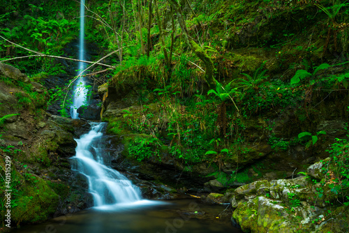 Lamiña waterfall, Lamiña, Saja Besaya Natural Park, Cantabria, Spain, Europe