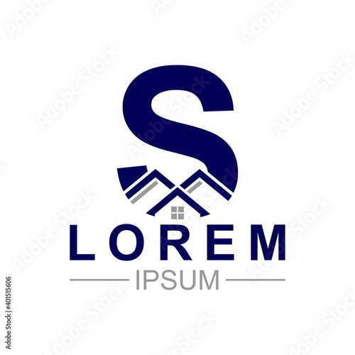 Ilustration vector graphic of S real estate logo