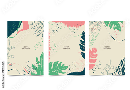 Seta Template Modern trendy art cards. Design for covers, invitations, posters, brochures, posters, cards, flyers. Vector illustration