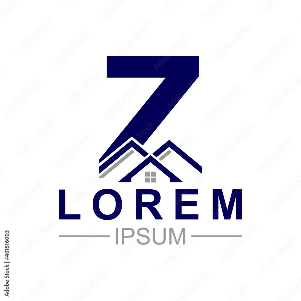 Ilustration vector graphic of Z real estate logo Ilustration vector graphic of Z real estate logo