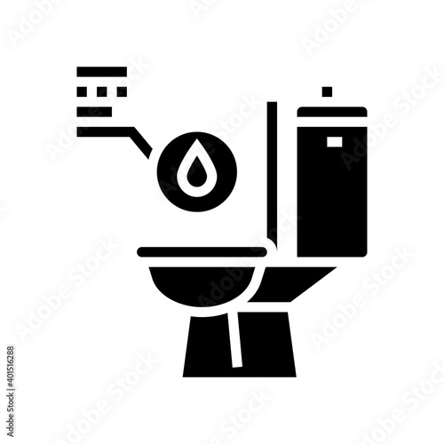 urine with blood glyph icon vector. urine with blood sign. isolated contour symbol black illustration