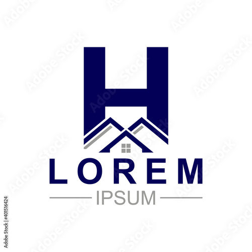 Ilustration vector graphic of H real estate logo