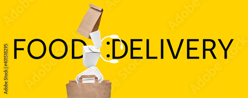 Male courier of food delive...