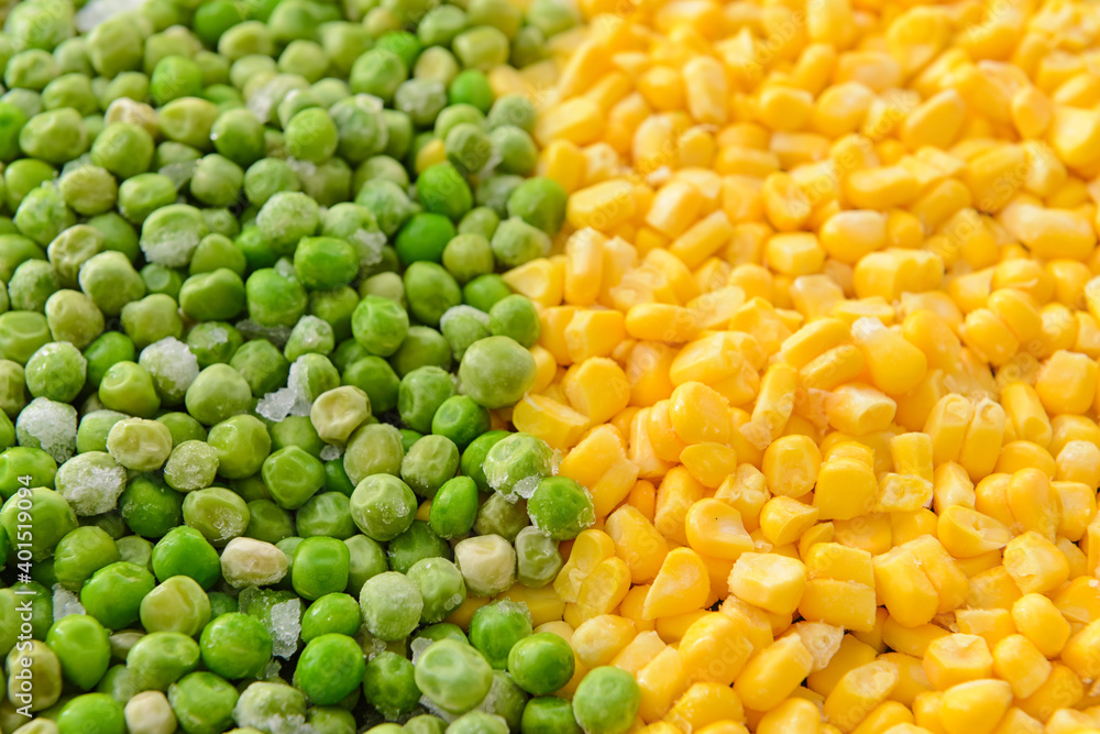 Frozen vegetables as background, closeup Frozen vegetables as background, closeup