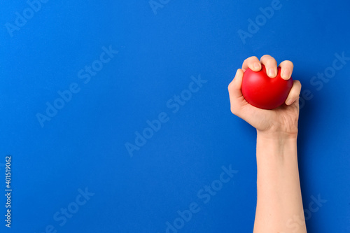 Female hand with heart on c...