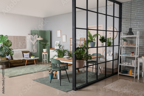 Fényképezés Stylish interior of modern dining room
