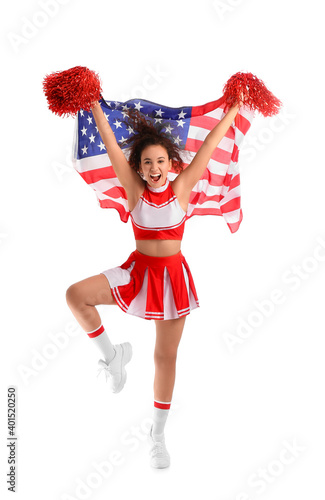 Beautiful young cheerleader...