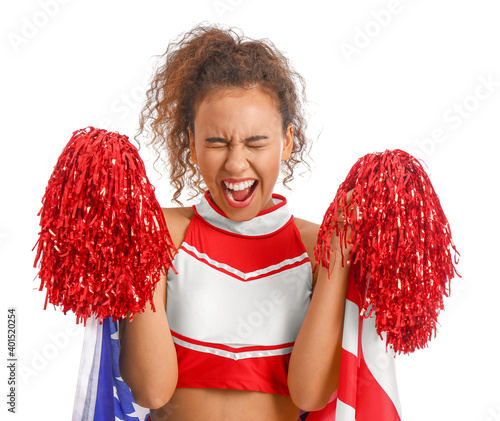 Emotional cheerleader with ...