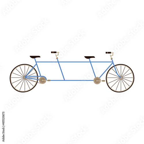 tandem bicycle vehicle isolated icon