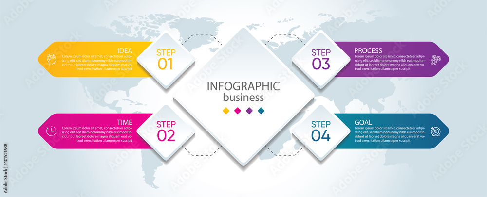 Presentation business abstract background infographic template Stock ...