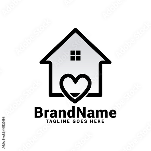 sweet home house logo icon vector template.