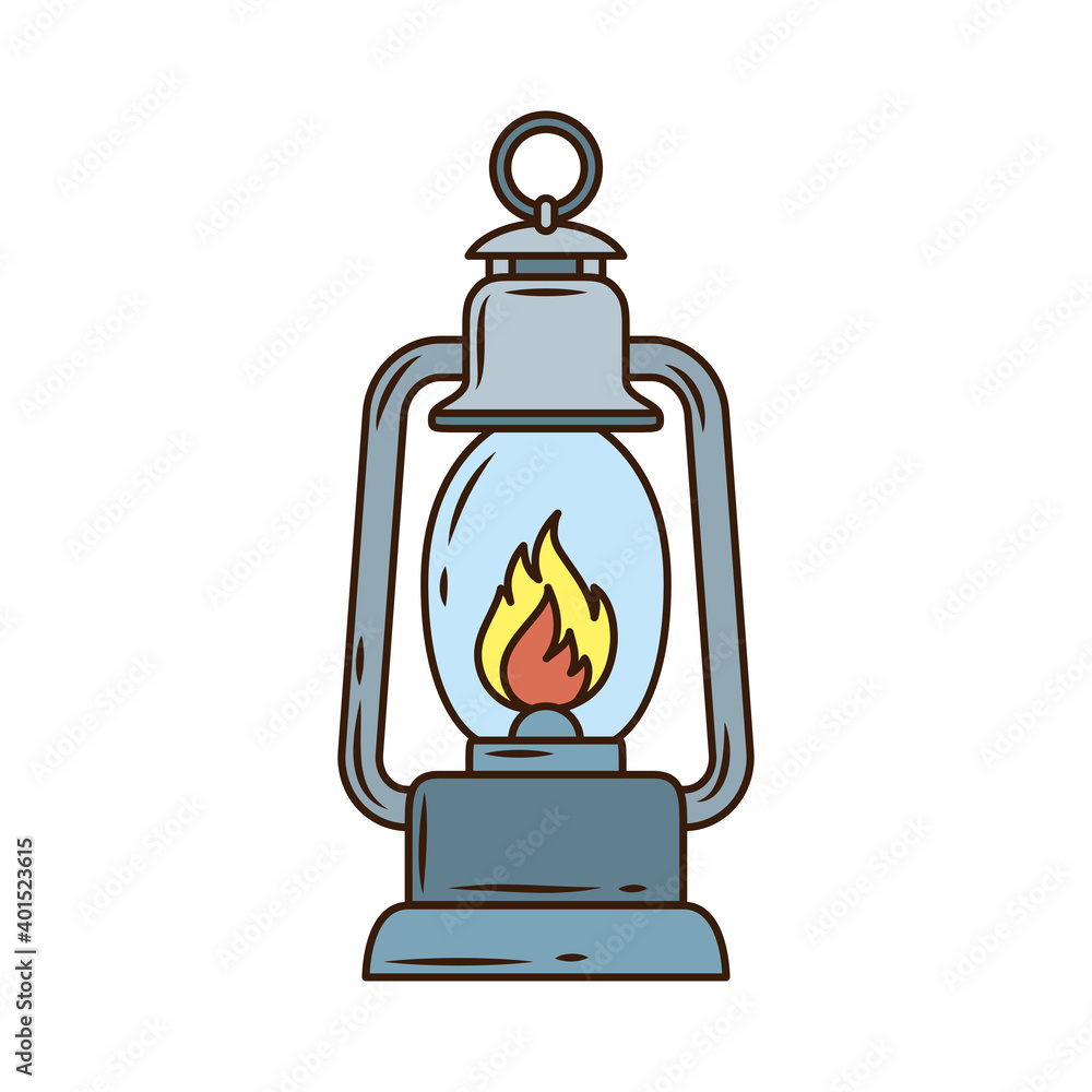 kerozene lamp isolated style icon kerozene lamp isolated style icon