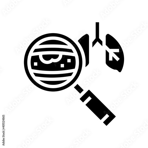pulmonary vascular disease glyph icon vector. pulmonary vascular disease sign. isolated contour symbol black illustration