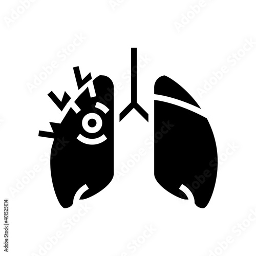 asthma of children glyph icon vector. asthma of children sign. isolated contour symbol black illustration