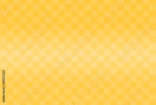 和柄地紋「市松模様」金色/黄色の和モダンテイストの日本の伝統な文様- グラデーション加工 