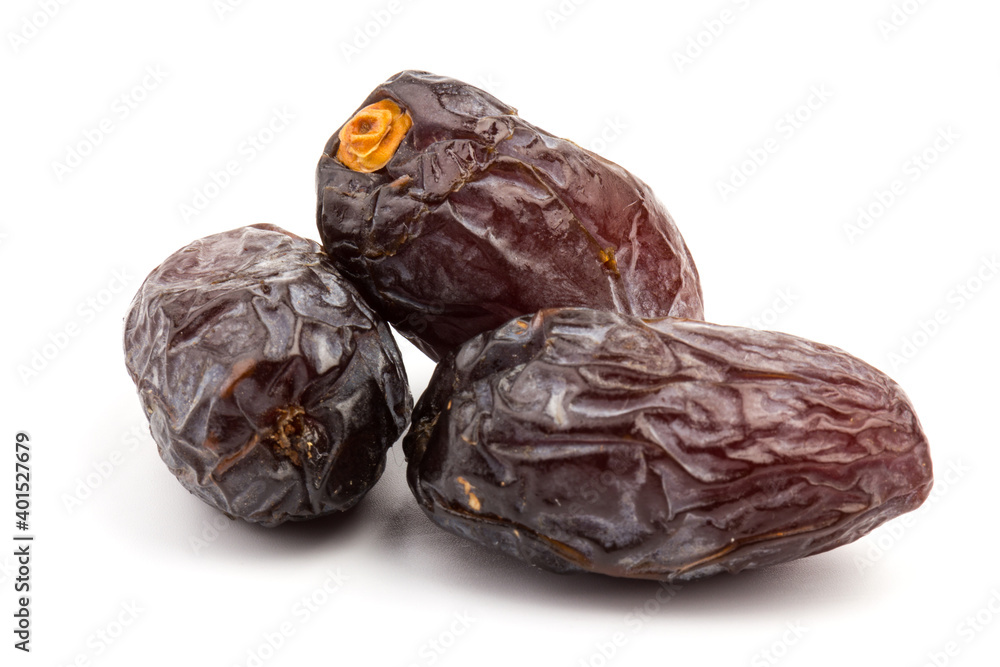 Dried dates fruits isolated on white background Dried dates fruits isolated on white background
