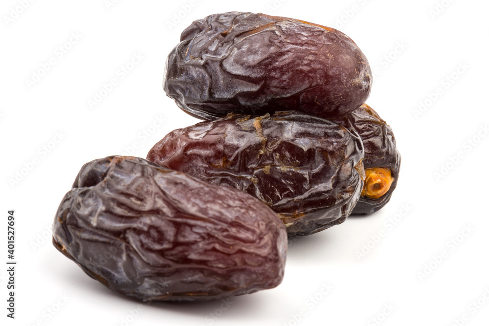 Dried dates fruits isolated on white background Dried dates fruits isolated on white background